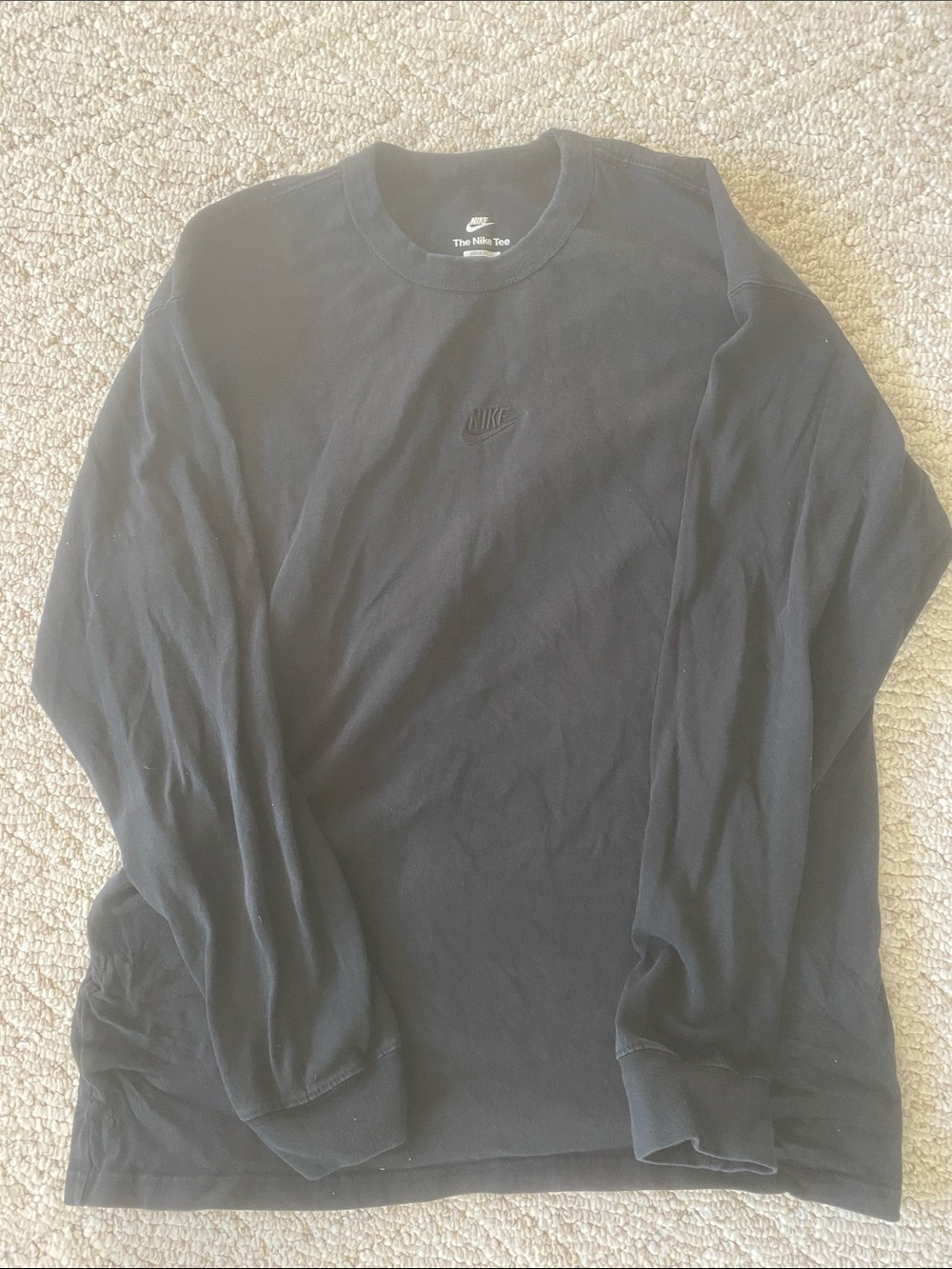 Nike Black Long-Sleeve Crewneck Tee